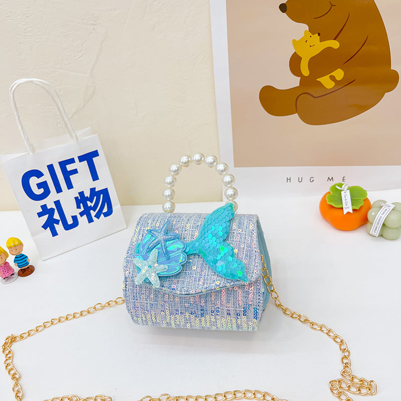 Wholesale Cotton Kids Pearl Sequin Tote Bag
